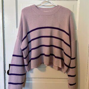 Jessica Simpson Purple Striped Sweater (L)